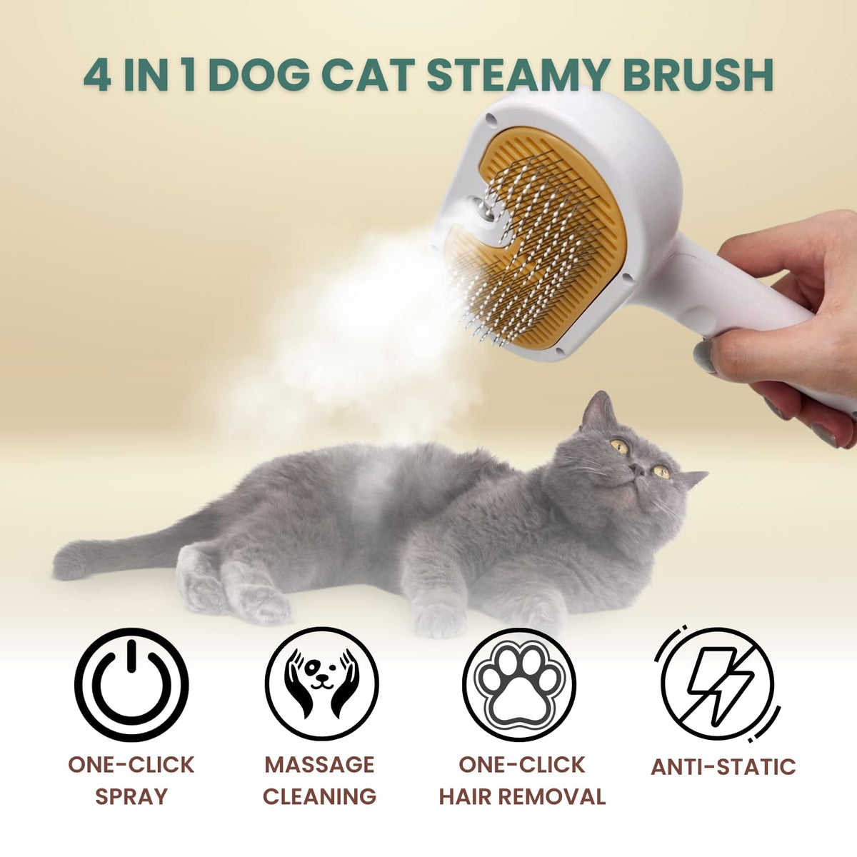 SteamSoft Grooming Brush with Water Tank - view 5