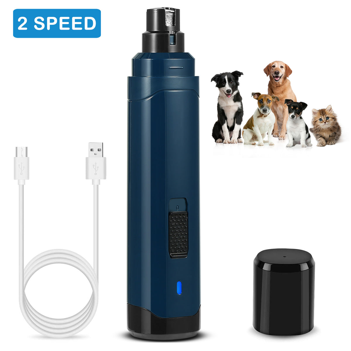QuietTrim Rechargeable Dog Nail Grinder by Brushwag
