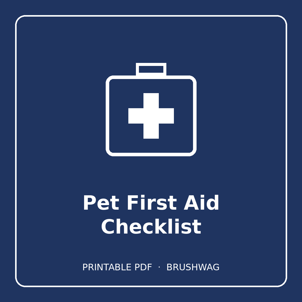 Pet First Aid Checklist cover